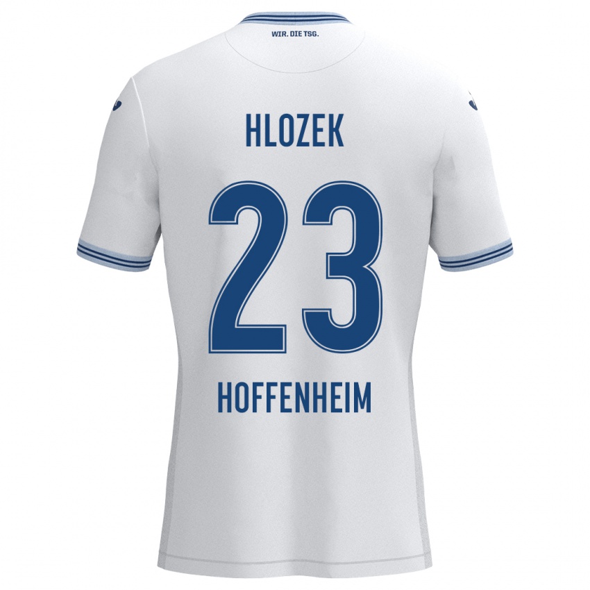 Gyermek Adam Hlozek #23 Fehér Kék Idegenbeli Jersey 2024/25 Mez Póló Ing