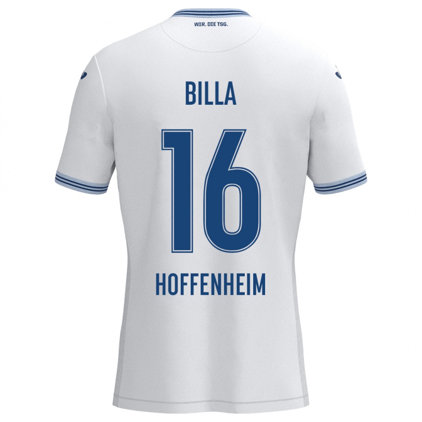 Gyermek Nicole Billa #16 Fehér Kék Idegenbeli Jersey 2024/25 Mez Póló Ing