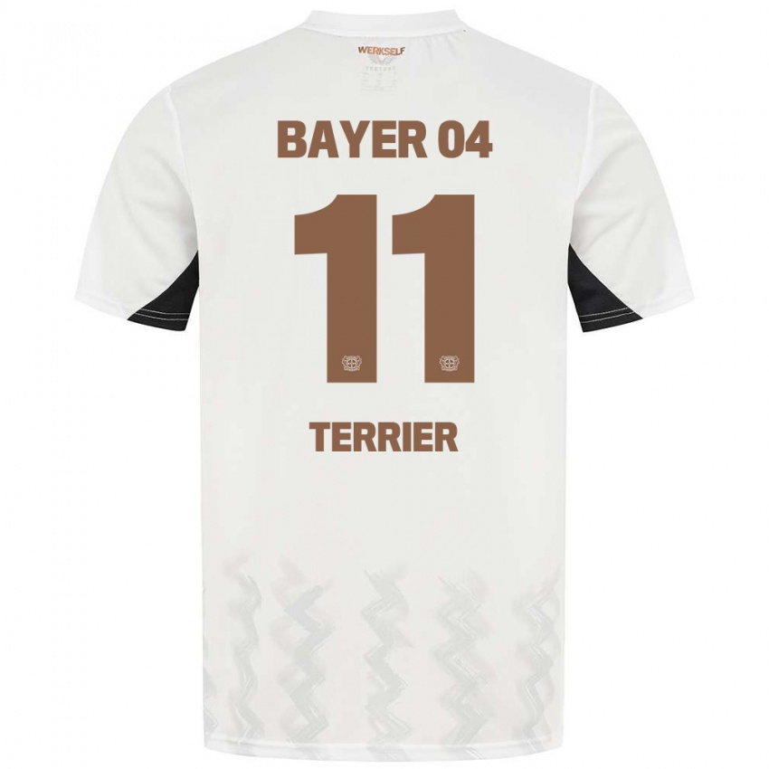 Gyermek Martin Terrier #11 Fehér Fekete Idegenbeli Jersey 2024/25 Mez Póló Ing