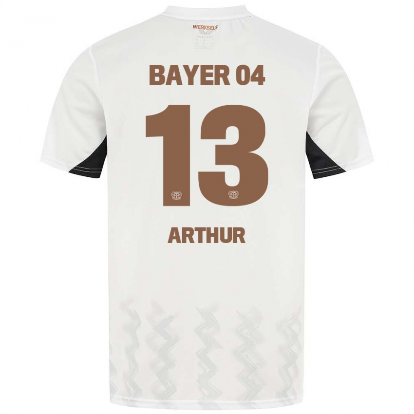 Gyermek Arthur #13 Fehér Fekete Idegenbeli Jersey 2024/25 Mez Póló Ing