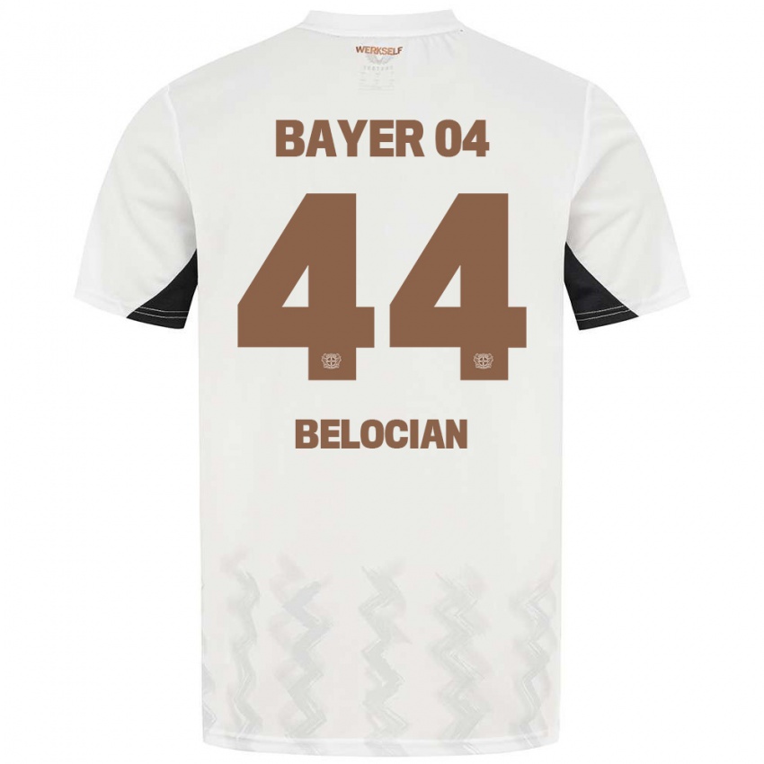 Gyermek Jeanuël Belocian #44 Fehér Fekete Idegenbeli Jersey 2024/25 Mez Póló Ing