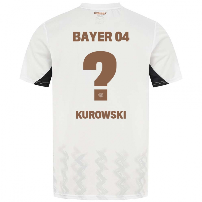 Gyermek Julien Kurowski #0 Fehér Fekete Idegenbeli Jersey 2024/25 Mez Póló Ing