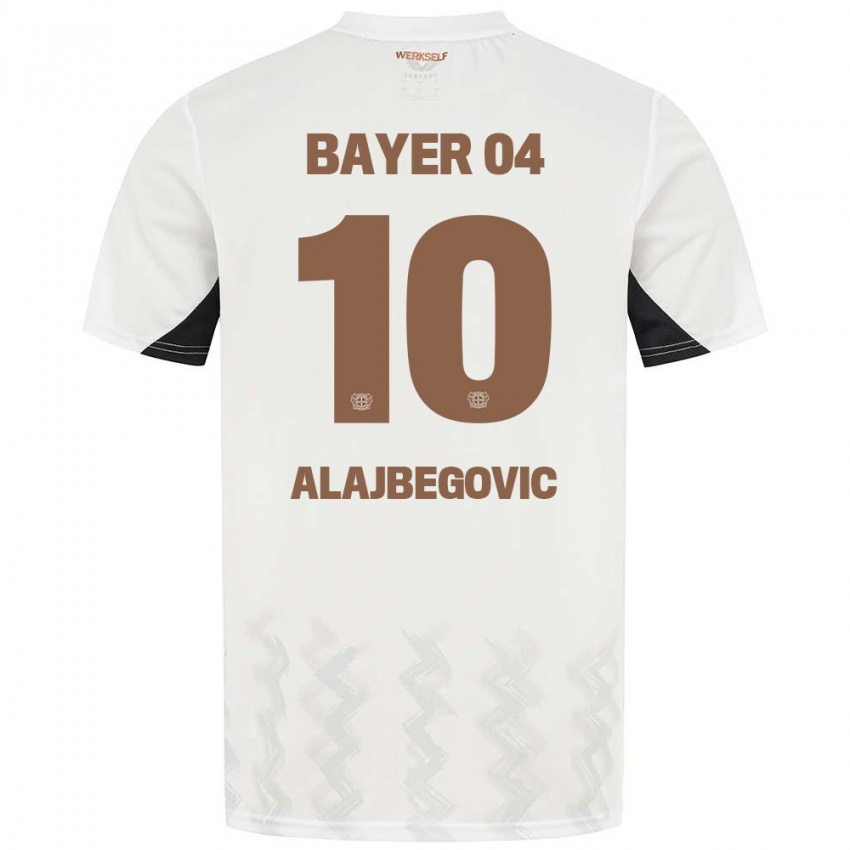 Gyermek Kerim Alajbegovic #10 Fehér Fekete Idegenbeli Jersey 2024/25 Mez Póló Ing