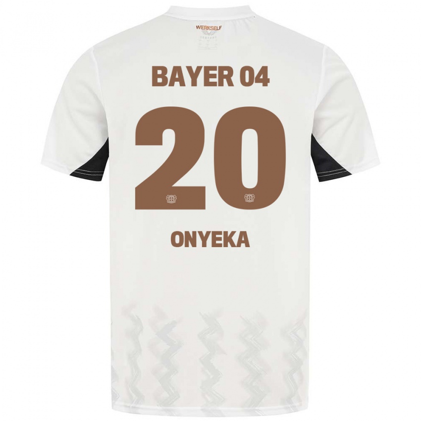 Gyermek Francis Onyeka #20 Fehér Fekete Idegenbeli Jersey 2024/25 Mez Póló Ing