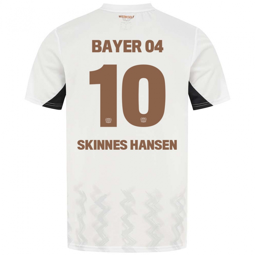 Gyermek Synne Skinnes Hansen #10 Fehér Fekete Idegenbeli Jersey 2024/25 Mez Póló Ing