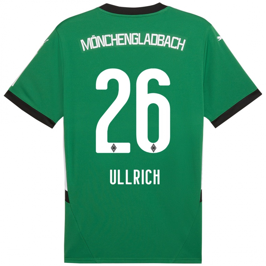 Gyermek Lukas Ullrich #26 Zöld Fehér Idegenbeli Jersey 2024/25 Mez Póló Ing