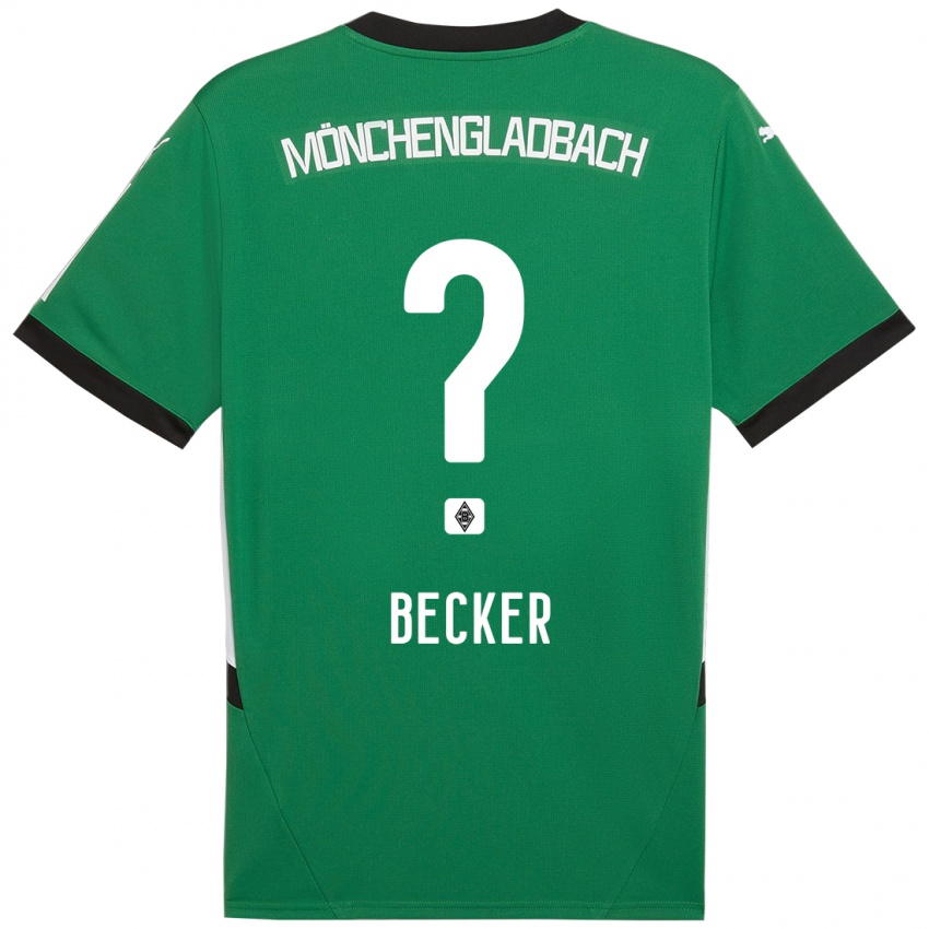 Gyermek Benjamin Becker #0 Zöld Fehér Idegenbeli Jersey 2024/25 Mez Póló Ing