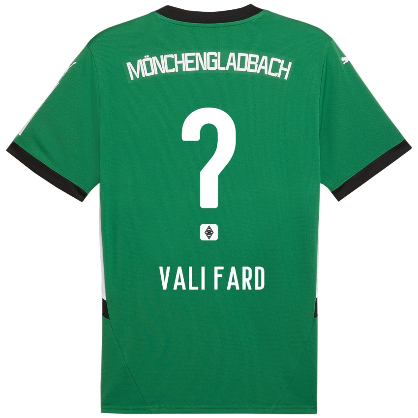 Gyermek Elias Vali Fard #0 Zöld Fehér Idegenbeli Jersey 2024/25 Mez Póló Ing