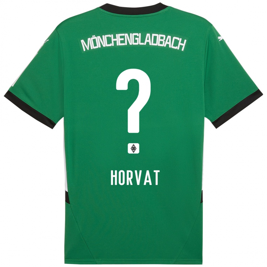 Gyermek Niko Horvat #0 Zöld Fehér Idegenbeli Jersey 2024/25 Mez Póló Ing