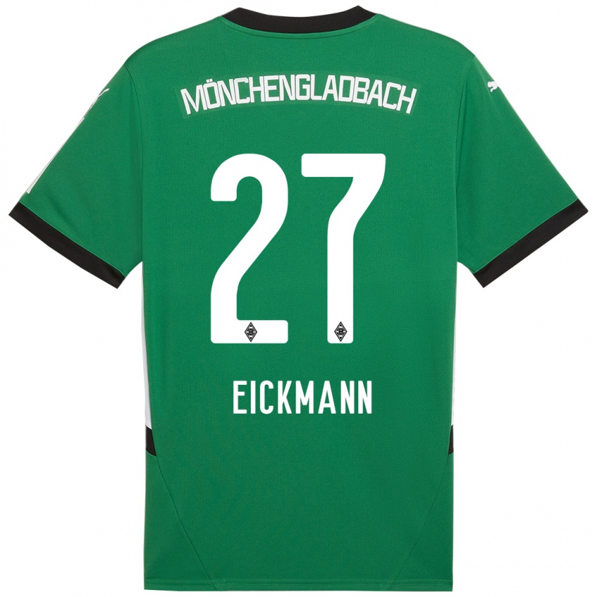 Gyermek Mia Eickmann #27 Zöld Fehér Idegenbeli Jersey 2024/25 Mez Póló Ing