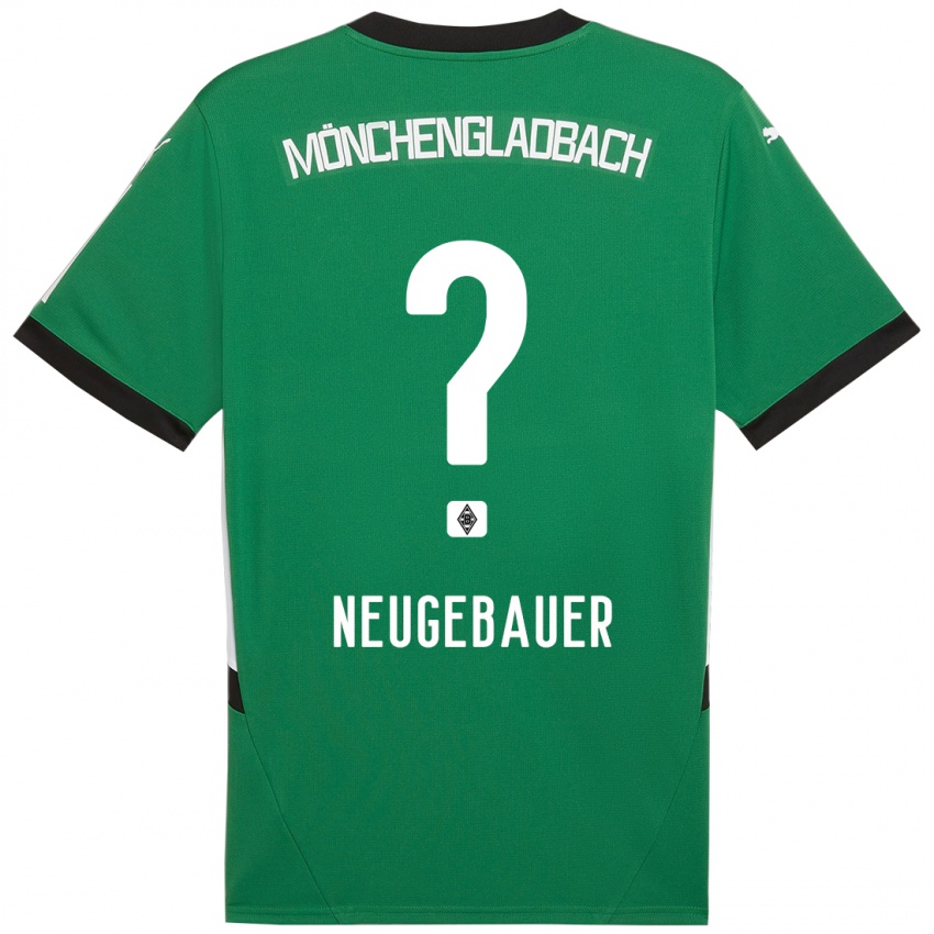 Gyermek Simon Neugebauer #0 Zöld Fehér Idegenbeli Jersey 2024/25 Mez Póló Ing