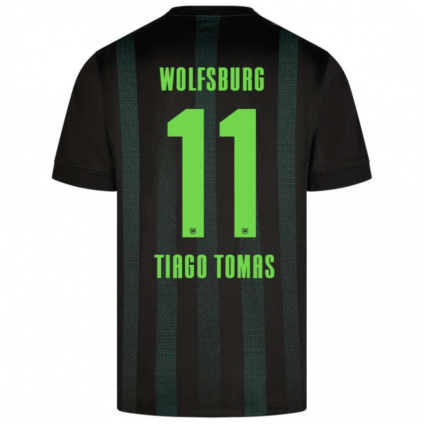 Gyermek Tiago Tomás #11 Sötétzöld Idegenbeli Jersey 2024/25 Mez Póló Ing