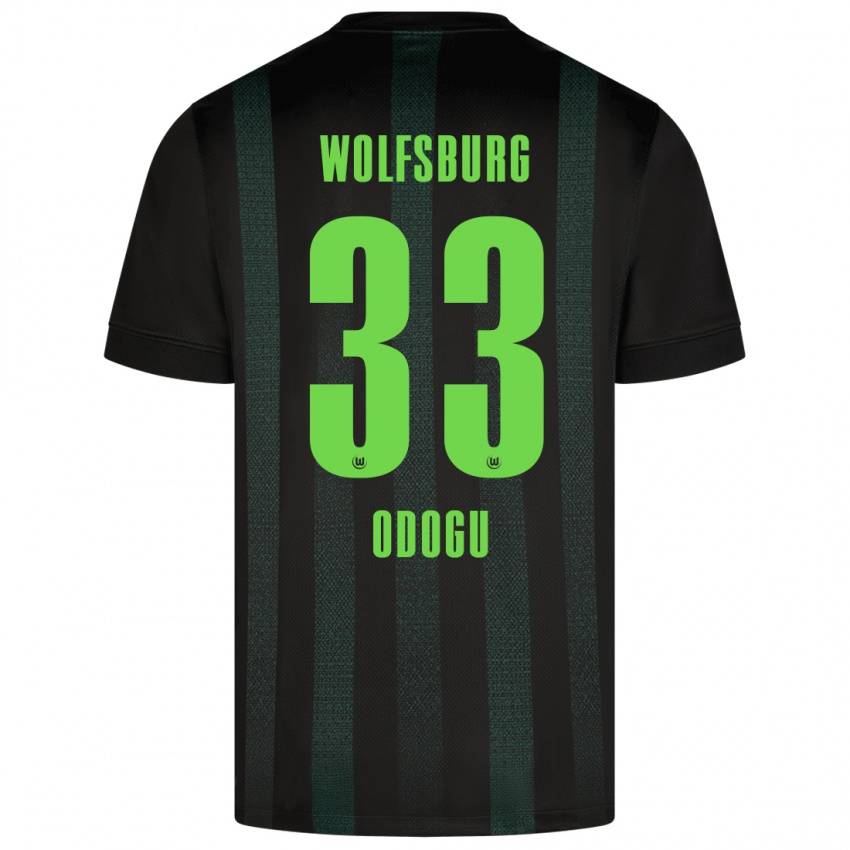 Gyermek David Odogu #33 Sötétzöld Idegenbeli Jersey 2024/25 Mez Póló Ing