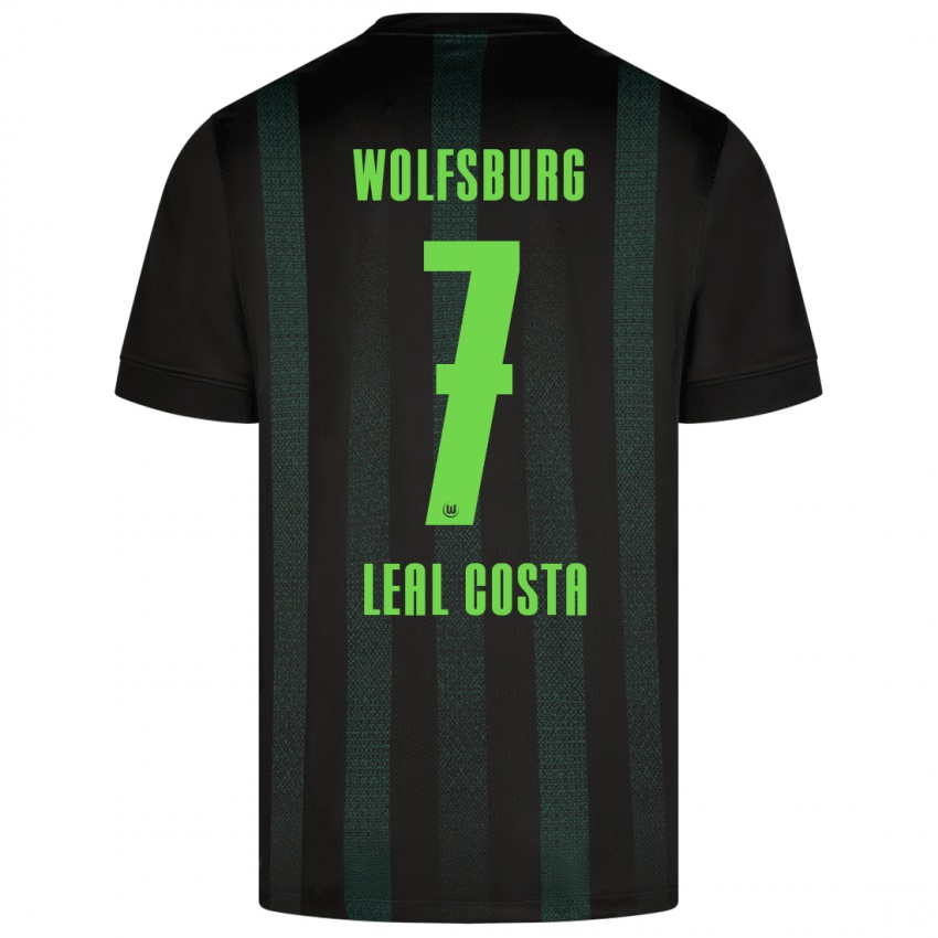 Gyermek David Leal Costa #7 Sötétzöld Idegenbeli Jersey 2024/25 Mez Póló Ing