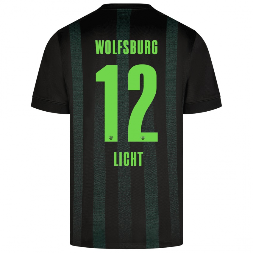 Gyermek Philipp Licht #12 Sötétzöld Idegenbeli Jersey 2024/25 Mez Póló Ing