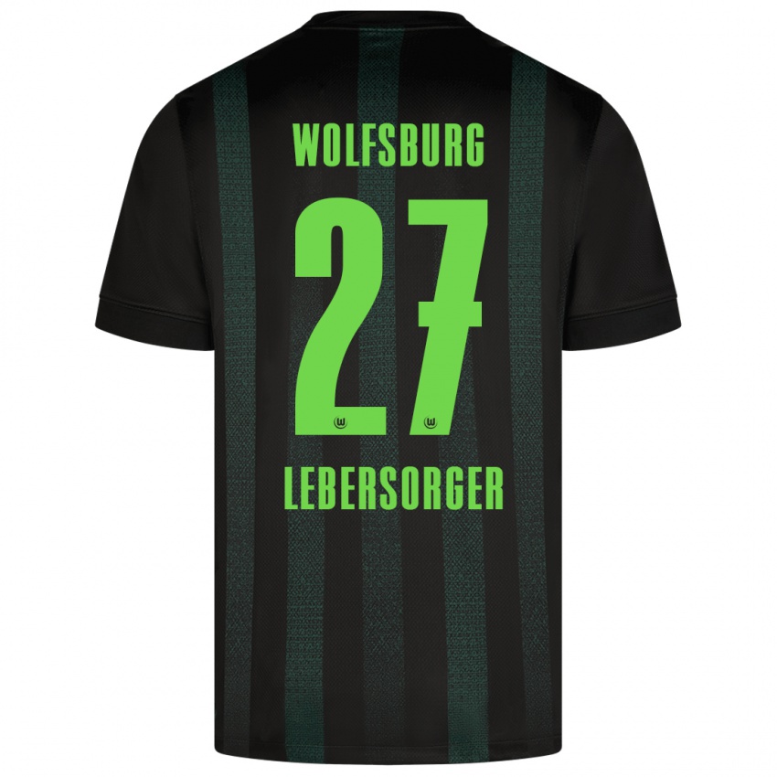 Gyermek Kevin Lebersorger #27 Sötétzöld Idegenbeli Jersey 2024/25 Mez Póló Ing