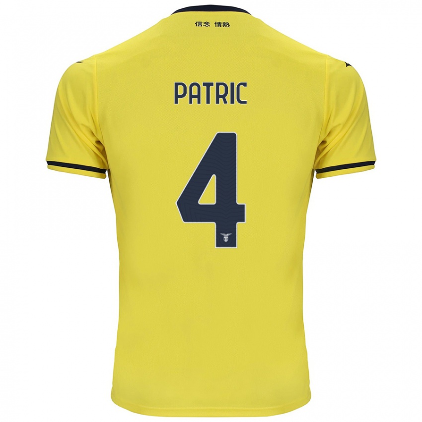 Gyermek Patric #4 Sárga Idegenbeli Jersey 2024/25 Mez Póló Ing