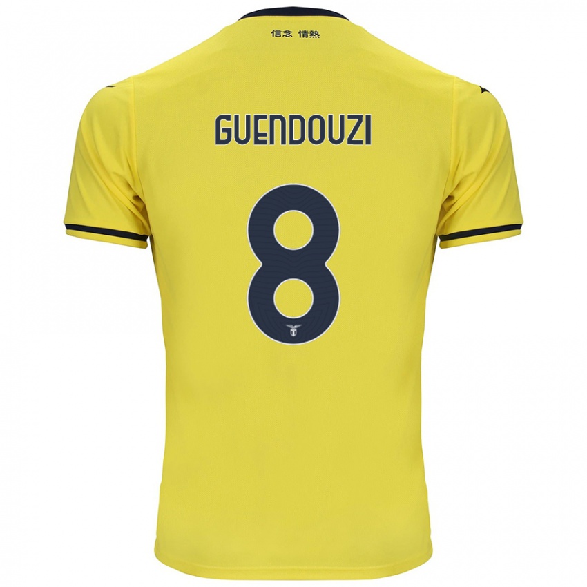 Gyermek Matteo Guendouzi #8 Sárga Idegenbeli Jersey 2024/25 Mez Póló Ing