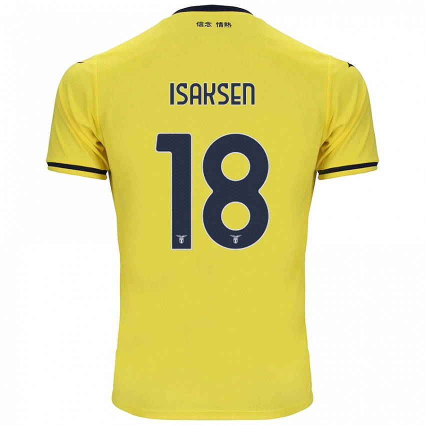 Gyermek Gustav Isaksen #18 Sárga Idegenbeli Jersey 2024/25 Mez Póló Ing