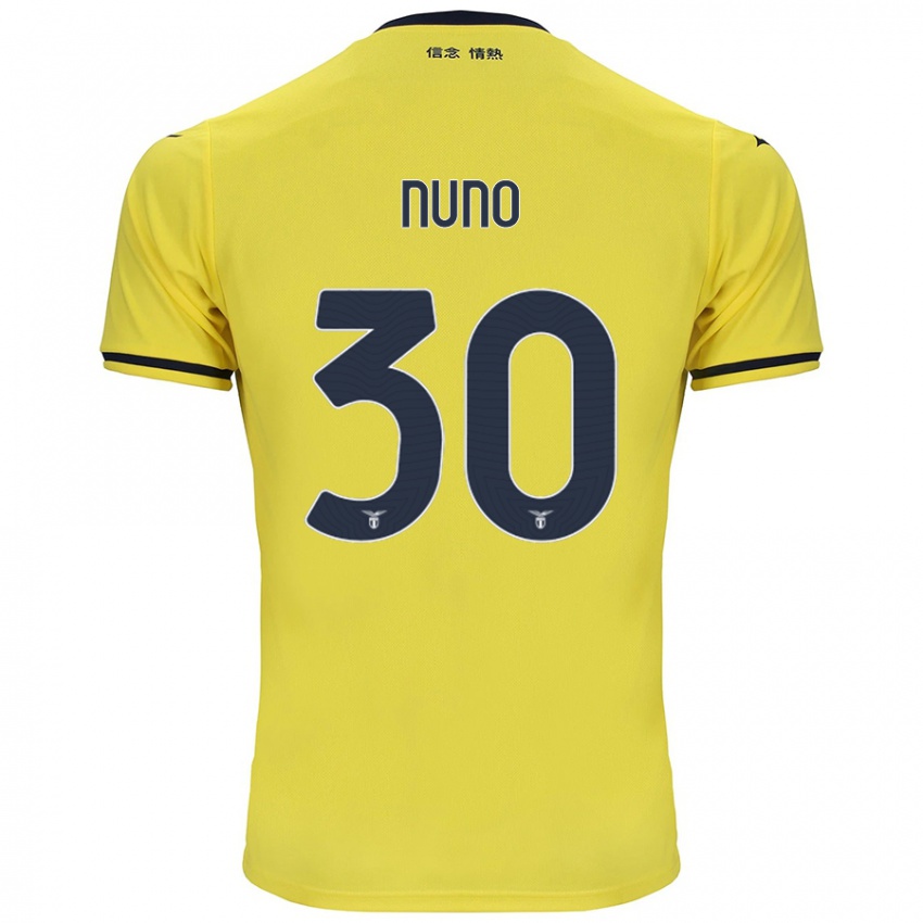 Gyermek Nuno Tavares #30 Sárga Idegenbeli Jersey 2024/25 Mez Póló Ing