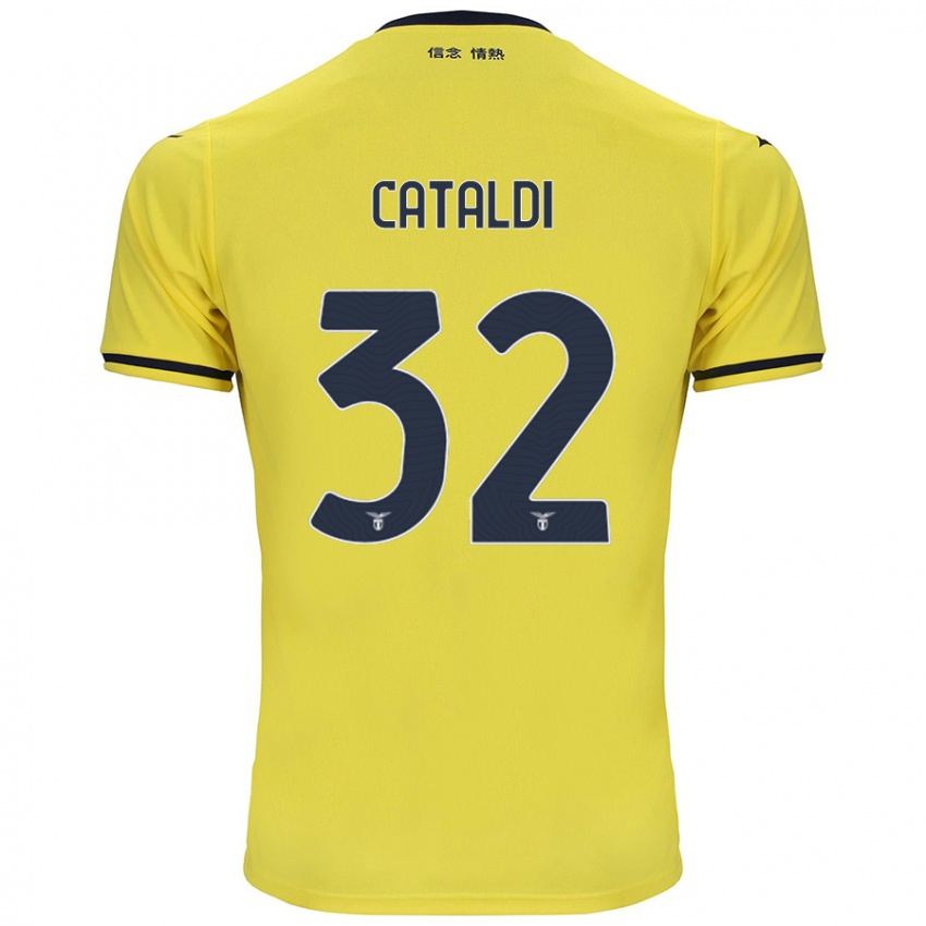 Gyermek Danilo Cataldi #32 Sárga Idegenbeli Jersey 2024/25 Mez Póló Ing