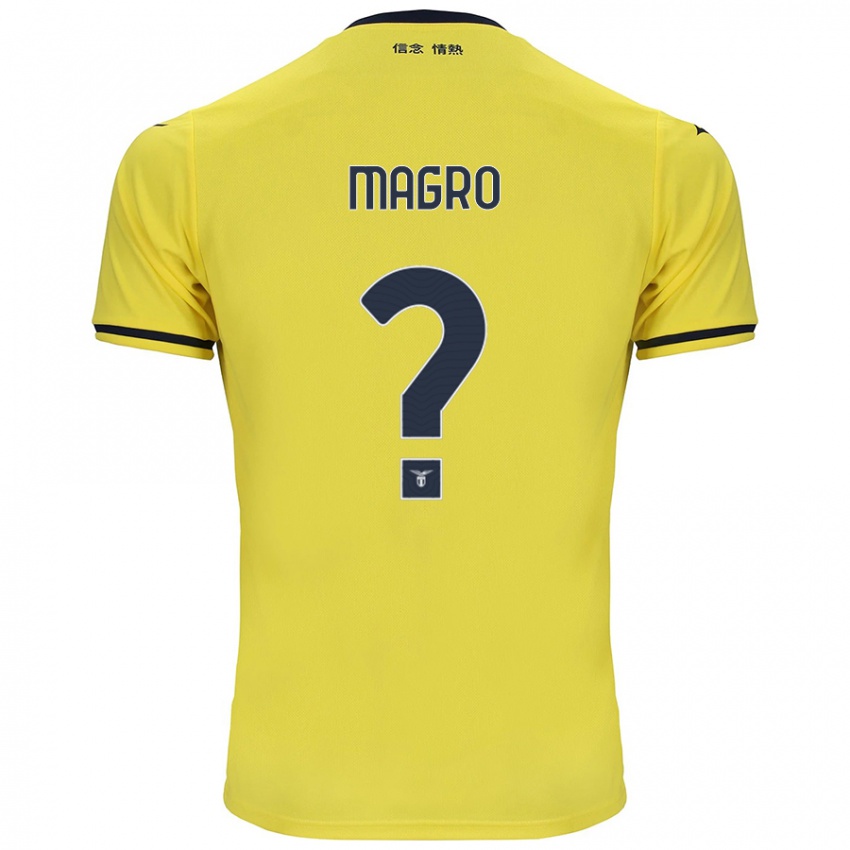 Gyermek Federico Magro #0 Sárga Idegenbeli Jersey 2024/25 Mez Póló Ing