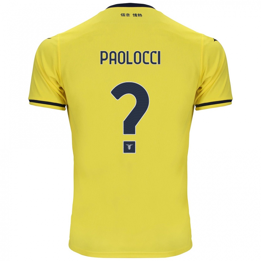 Gyermek Gabriele Paolocci #0 Sárga Idegenbeli Jersey 2024/25 Mez Póló Ing