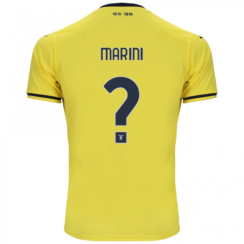 Gyermek Matteo Marini #0 Sárga Idegenbeli Jersey 2024/25 Mez Póló Ing