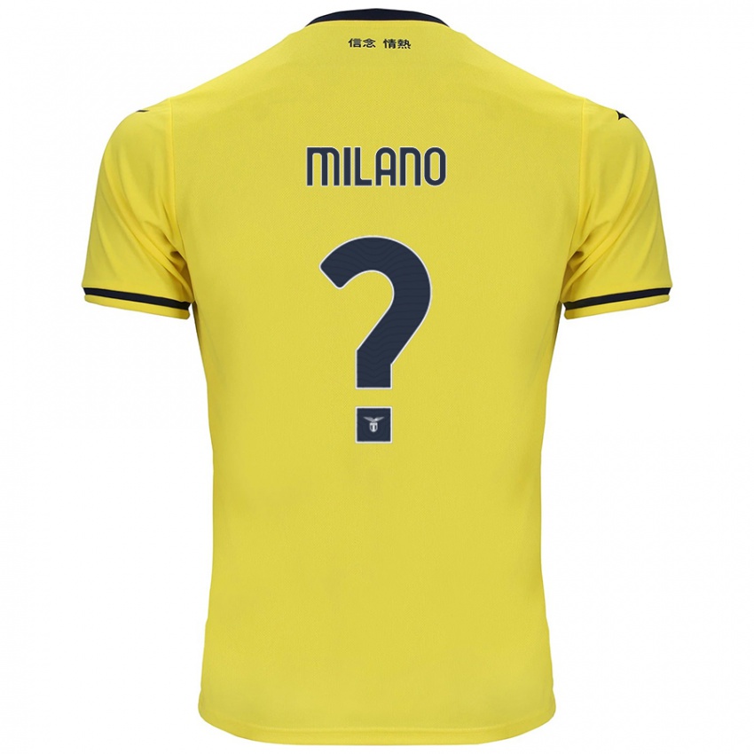 Gyermek Alessandro Milano #0 Sárga Idegenbeli Jersey 2024/25 Mez Póló Ing