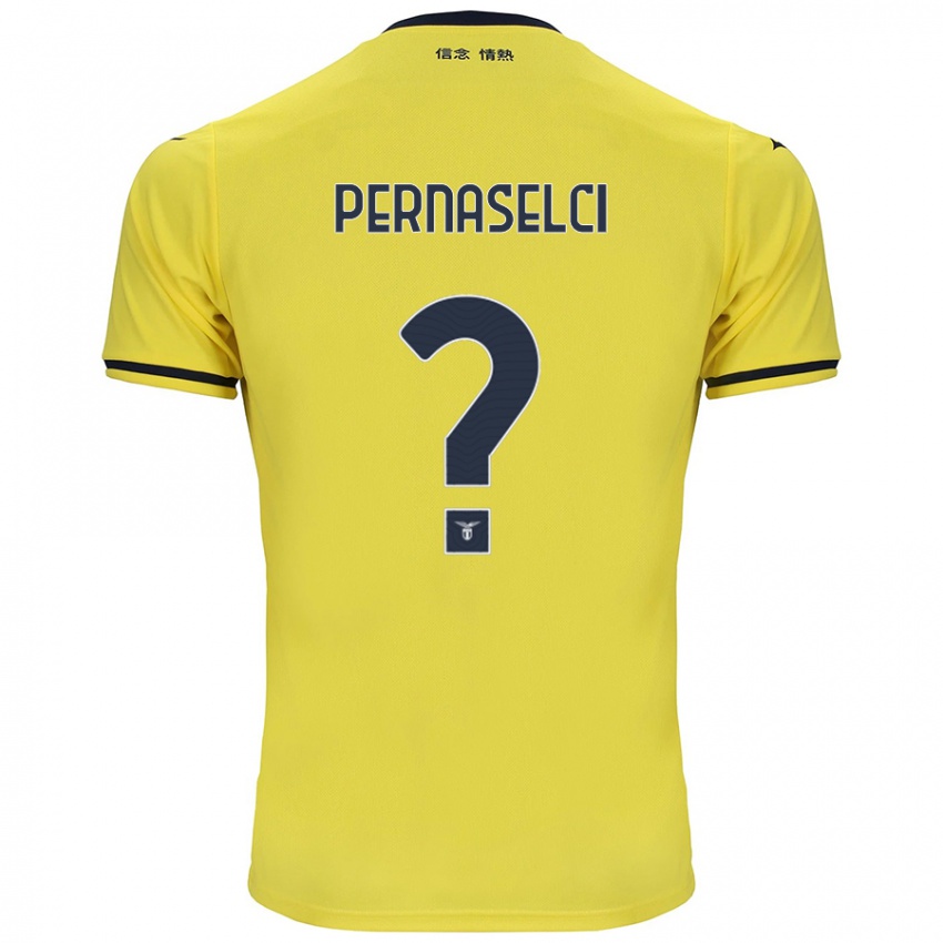 Gyermek Leonardo Pernaselci #0 Sárga Idegenbeli Jersey 2024/25 Mez Póló Ing