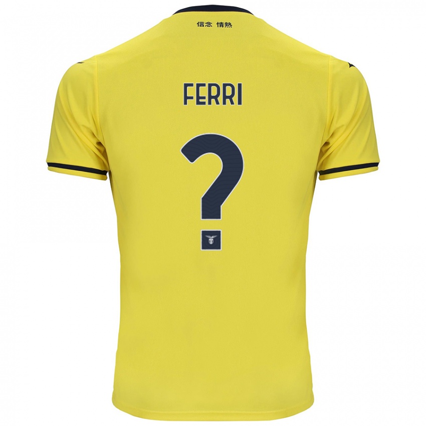 Gyermek Mattia Ferri #0 Sárga Idegenbeli Jersey 2024/25 Mez Póló Ing