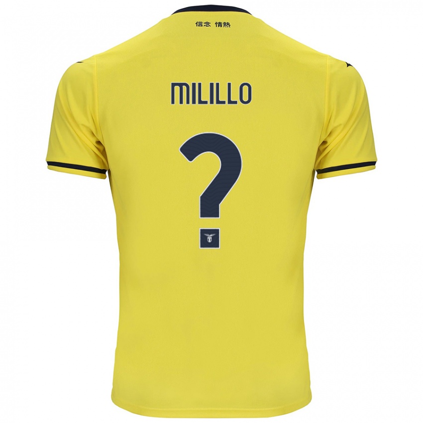 Gyermek Flavio Milillo #0 Sárga Idegenbeli Jersey 2024/25 Mez Póló Ing