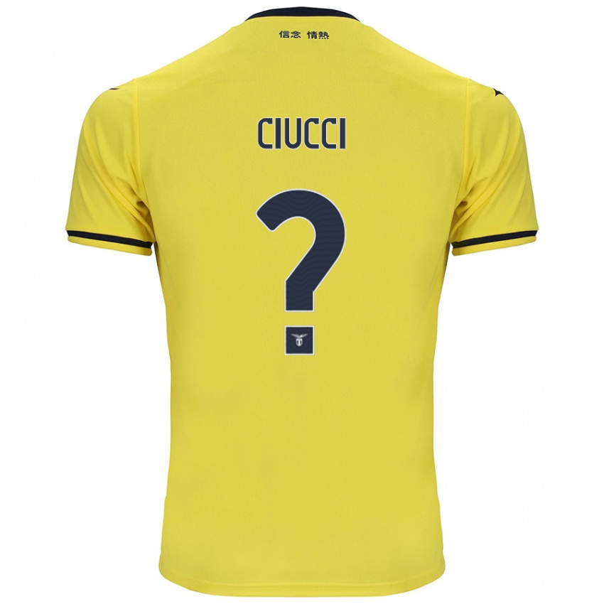 Gyermek Federico Ciucci #0 Sárga Idegenbeli Jersey 2024/25 Mez Póló Ing