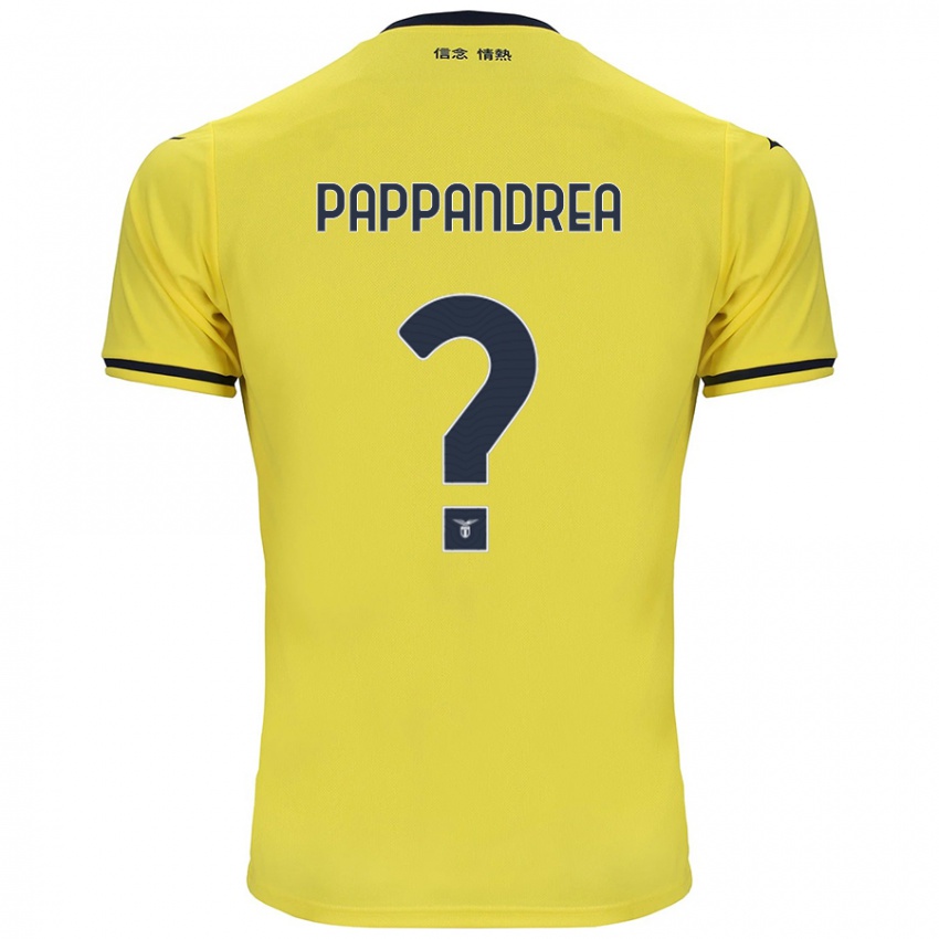 Gyermek Filippo Pappandrea #0 Sárga Idegenbeli Jersey 2024/25 Mez Póló Ing