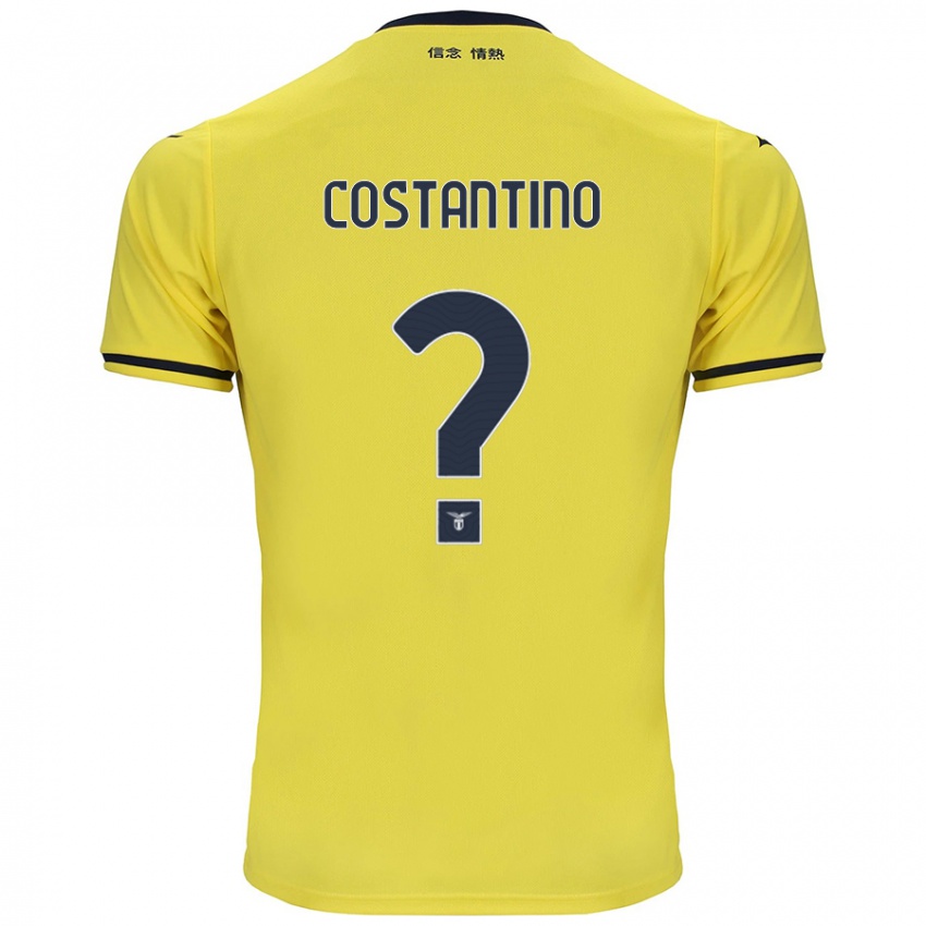 Gyermek Davide Costantino #0 Sárga Idegenbeli Jersey 2024/25 Mez Póló Ing