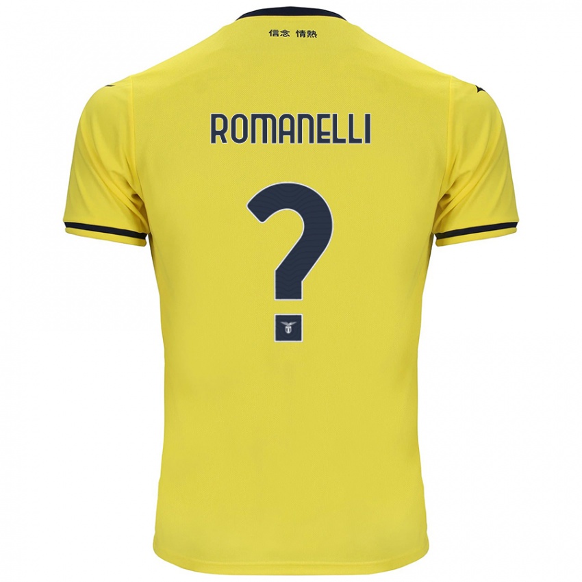 Gyermek Nicolas Romanelli #0 Sárga Idegenbeli Jersey 2024/25 Mez Póló Ing