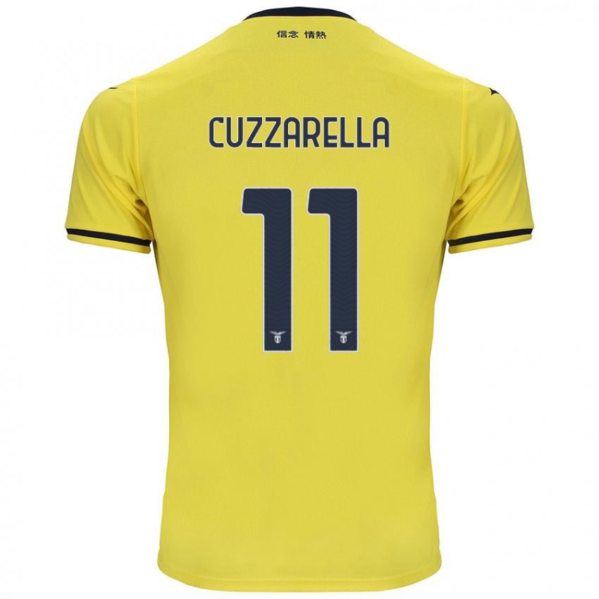 Gyermek Cristian Cuzzarella #11 Sárga Idegenbeli Jersey 2024/25 Mez Póló Ing