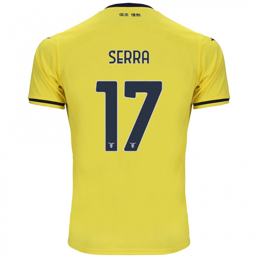 Gyermek Federico Serra #17 Sárga Idegenbeli Jersey 2024/25 Mez Póló Ing