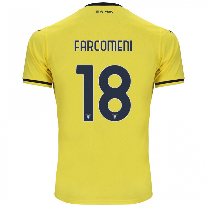 Gyermek Valerio Farcomeni #18 Sárga Idegenbeli Jersey 2024/25 Mez Póló Ing