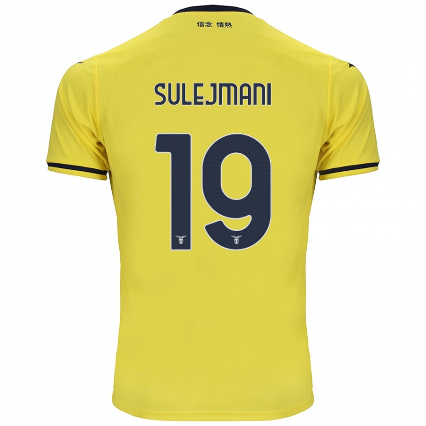 Gyermek Flavio Sulejmani #19 Sárga Idegenbeli Jersey 2024/25 Mez Póló Ing