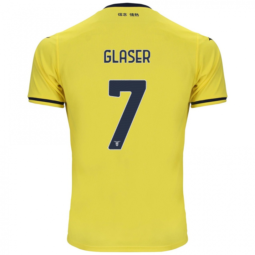 Gyermek Julia Glaser #7 Sárga Idegenbeli Jersey 2024/25 Mez Póló Ing