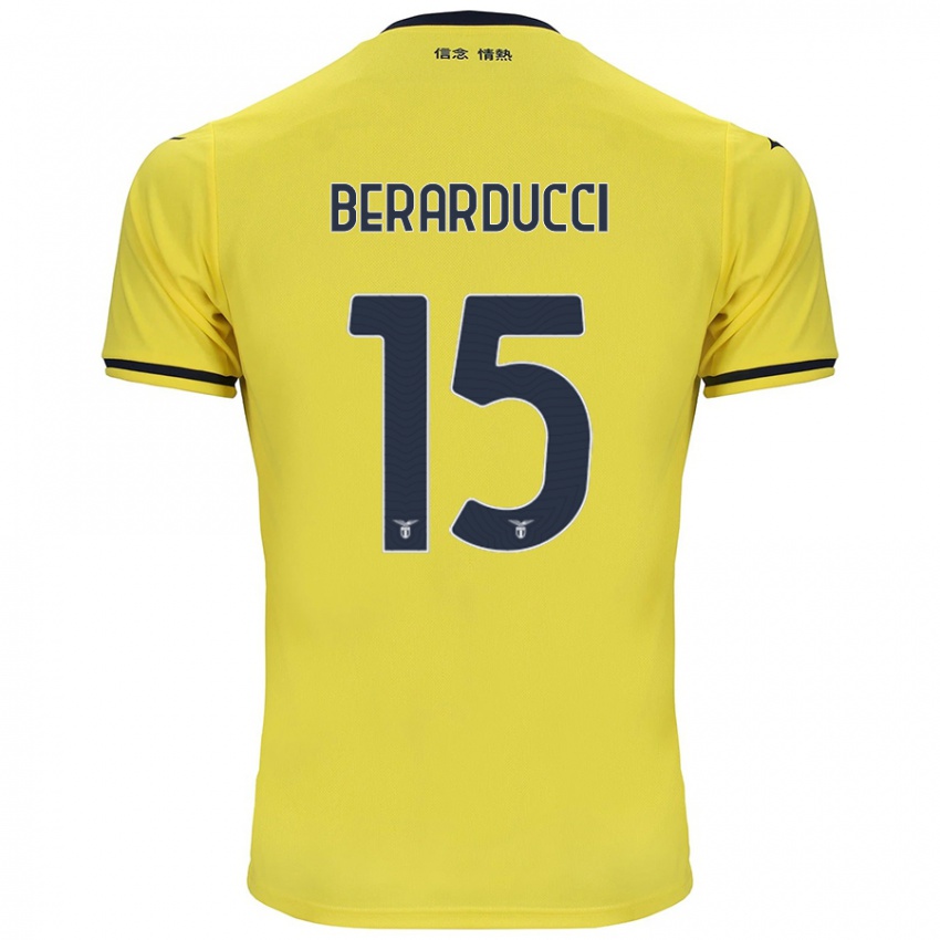 Gyermek Martina Berarducci #15 Sárga Idegenbeli Jersey 2024/25 Mez Póló Ing