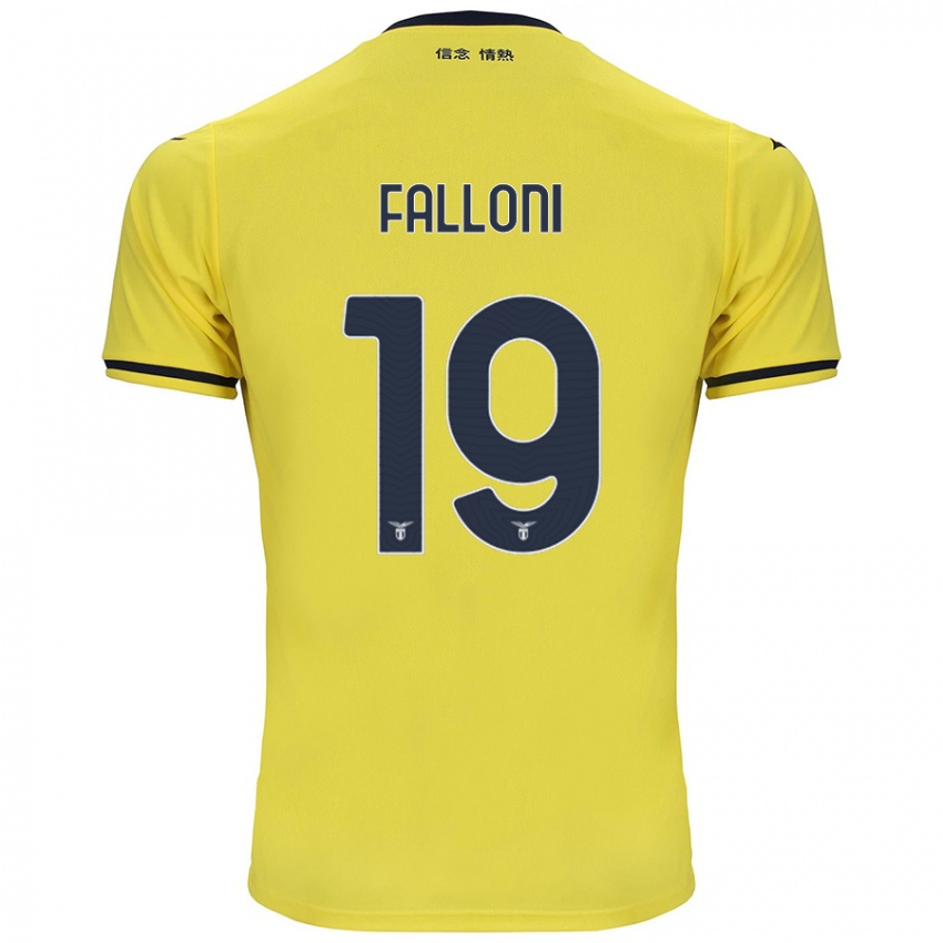 Gyermek Ludovica Falloni #19 Sárga Idegenbeli Jersey 2024/25 Mez Póló Ing