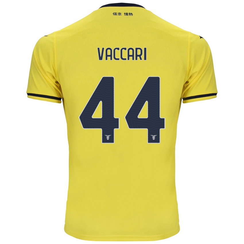 Gyermek Flavia Vaccari #44 Sárga Idegenbeli Jersey 2024/25 Mez Póló Ing