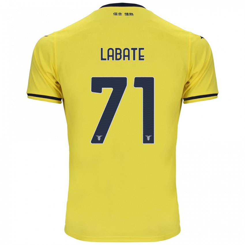 Gyermek Camilla Labate #71 Sárga Idegenbeli Jersey 2024/25 Mez Póló Ing