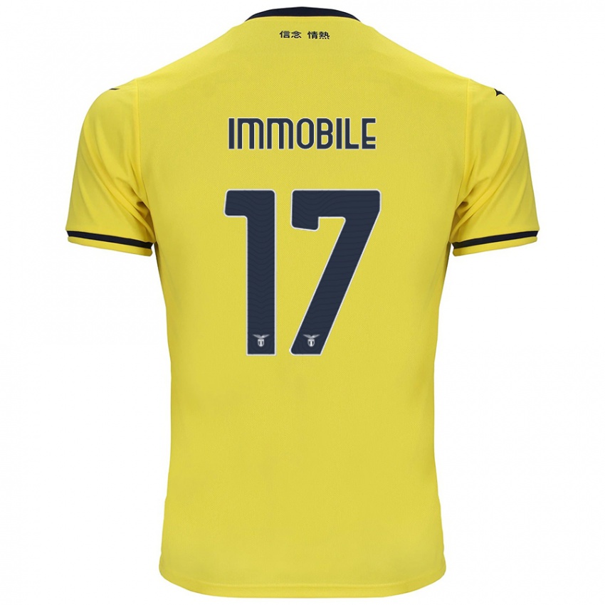 Gyermek Ciro Immobile #17 Sárga Idegenbeli Jersey 2024/25 Mez Póló Ing