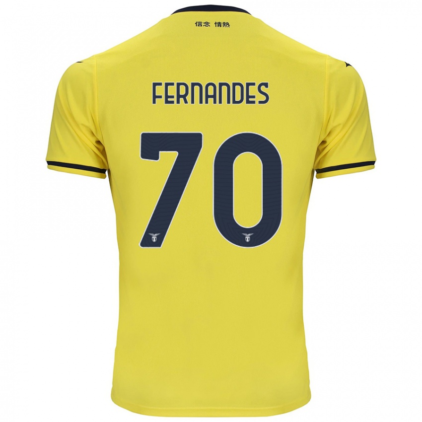 Gyermek Saná Fernandes #70 Sárga Idegenbeli Jersey 2024/25 Mez Póló Ing