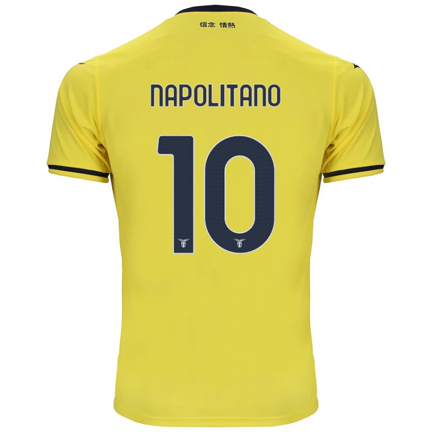 Gyermek Luca Napolitano #10 Sárga Idegenbeli Jersey 2024/25 Mez Póló Ing