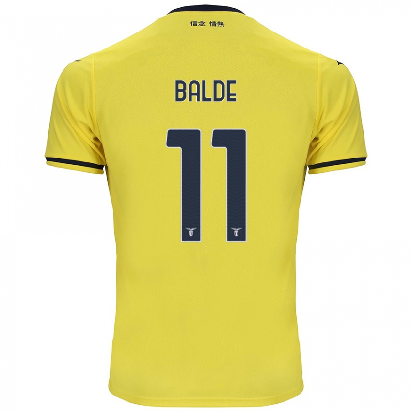 Gyermek Mahamadou Balde #11 Sárga Idegenbeli Jersey 2024/25 Mez Póló Ing