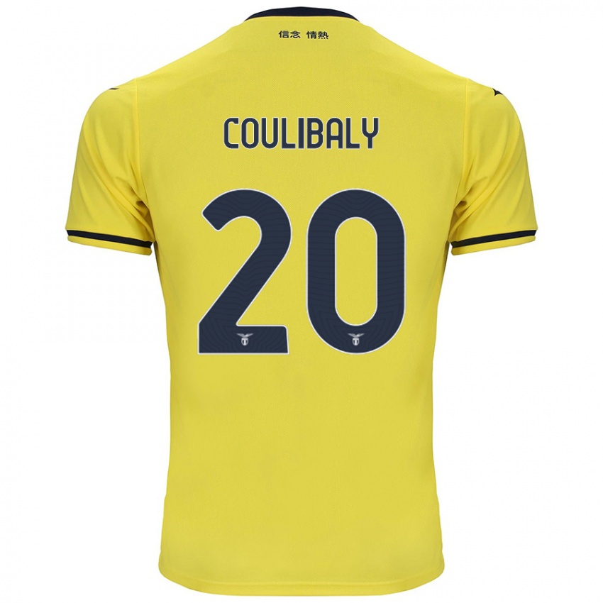 Gyermek Larsson Coulibaly #20 Sárga Idegenbeli Jersey 2024/25 Mez Póló Ing